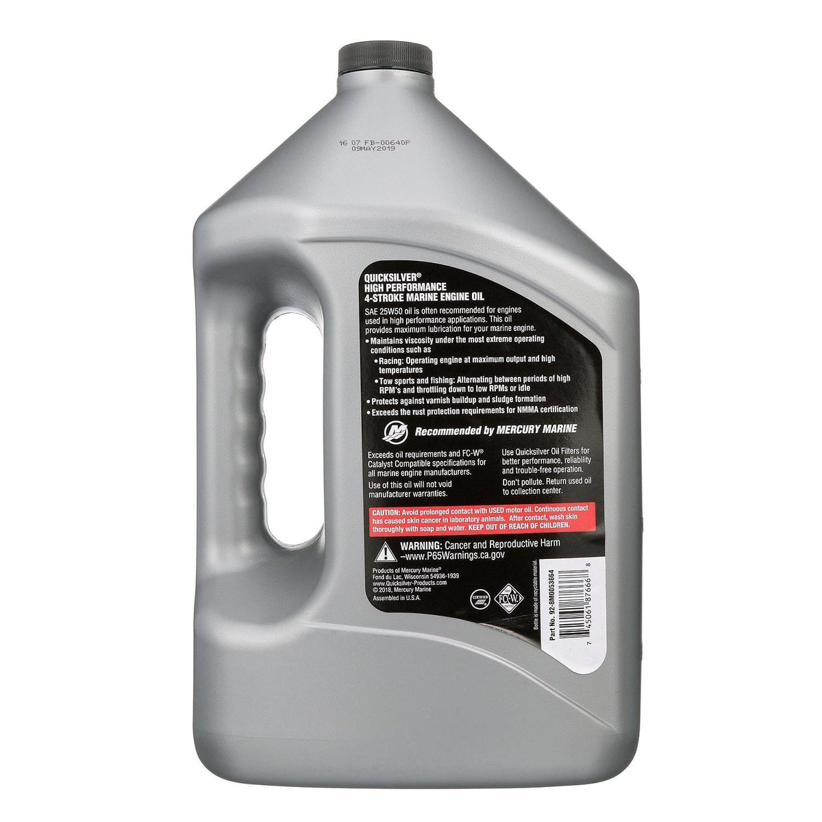 Mercury Marine Qualifies for Free Shipping Mercury Marine FCW 25w50 Synthetic Oil Gallon #92-8M0053664