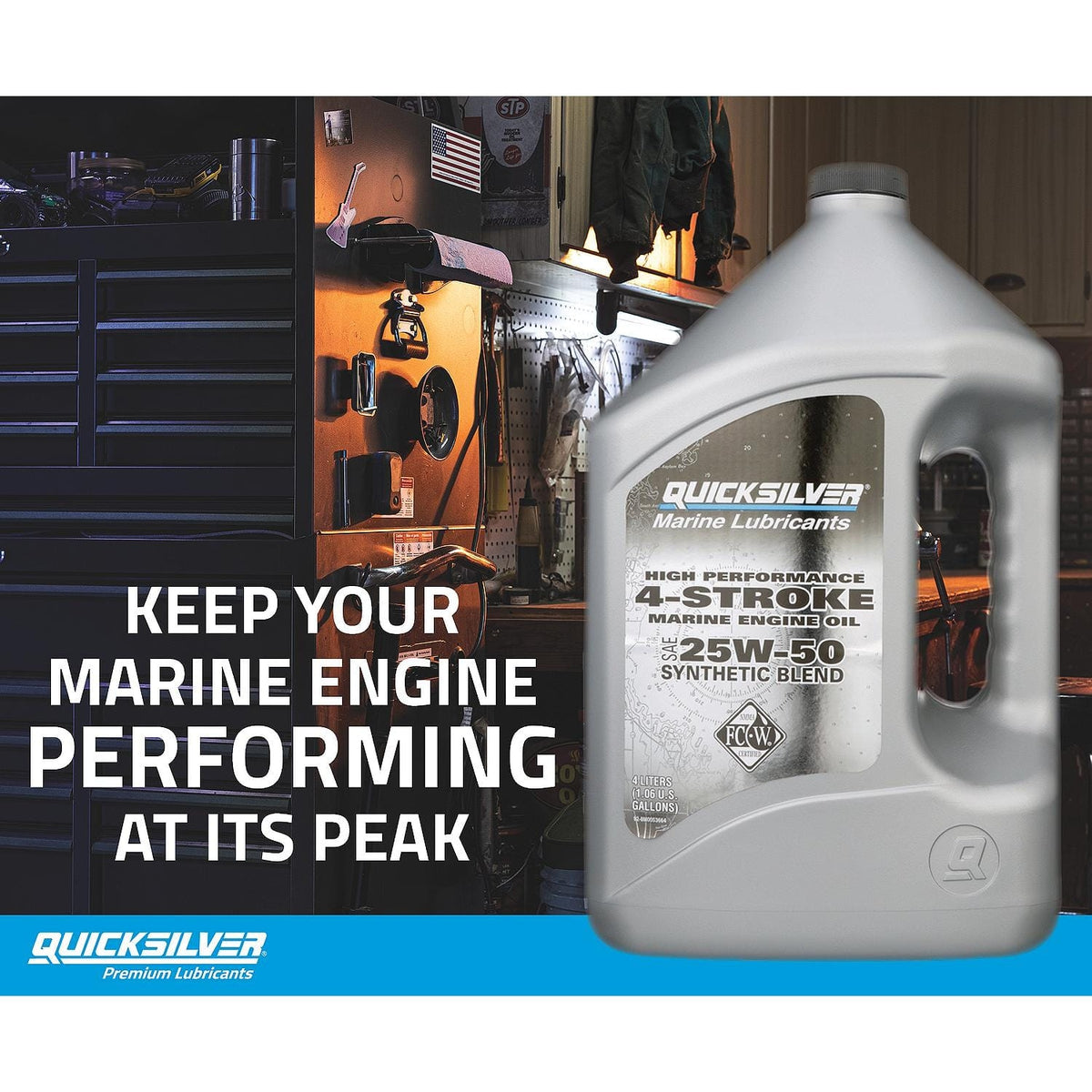 Mercury Marine Qualifies for Free Shipping Mercury Marine FCW 25w50 Synthetic Oil Gallon #92-8M0053664