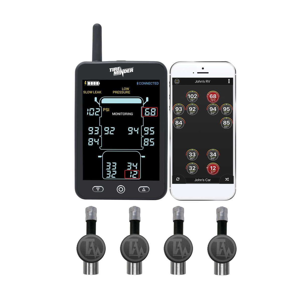Minder Research Qualifies for Free Shipping Minder TireMinder A1AS RV TPMS with 4 Flow Through Transmitters #TM22157