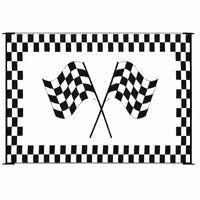 Ming's Mark Qualifies for Free Shipping Ming's Mark 6091 Stylish Camping Racing Flag Patio Mat 6' x 9' #RF-6091
