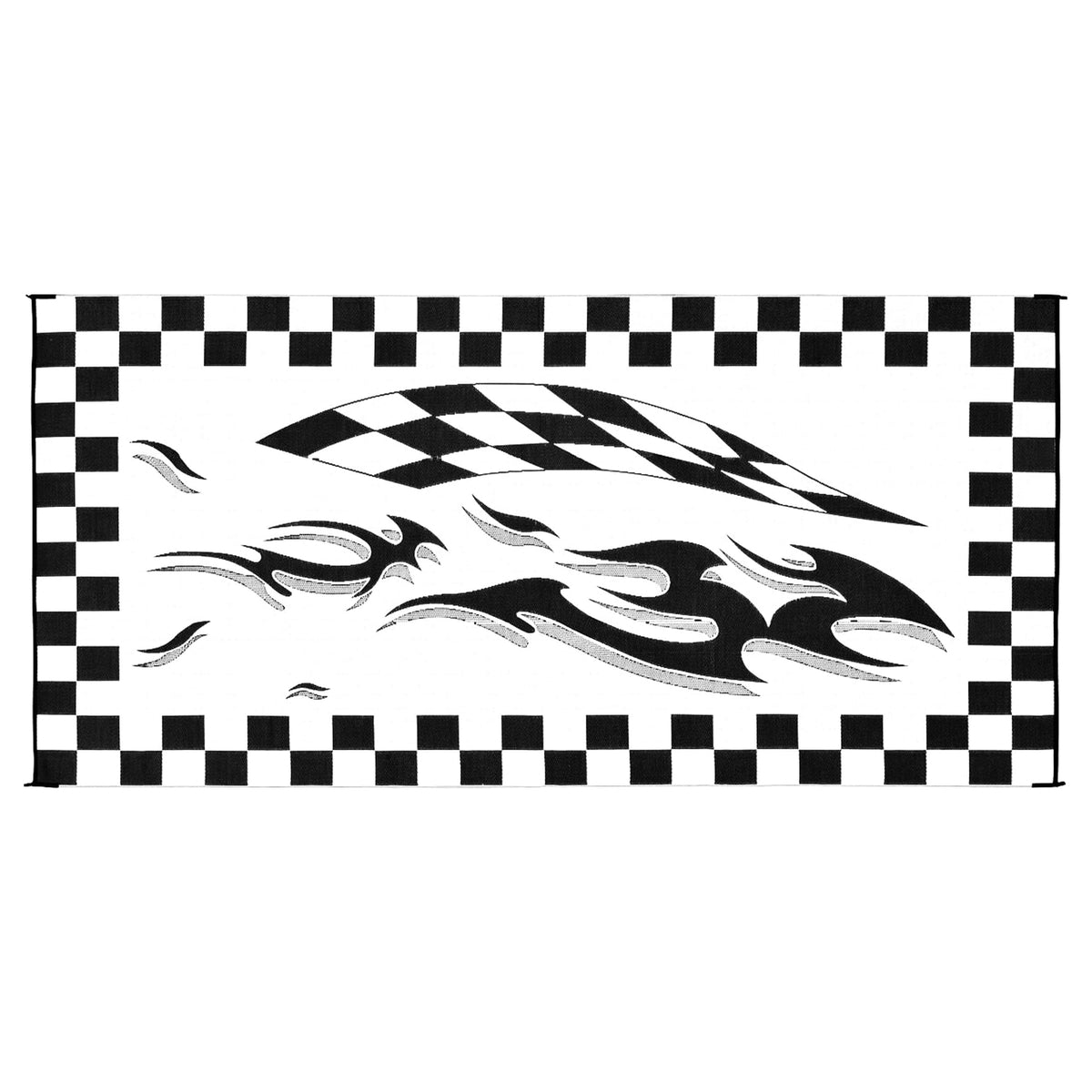 Ming's Mark Qualifies for Free Shipping Ming's Mark CampingGraphic Patio Mat 8' x 16' Checkered Flags #HB1