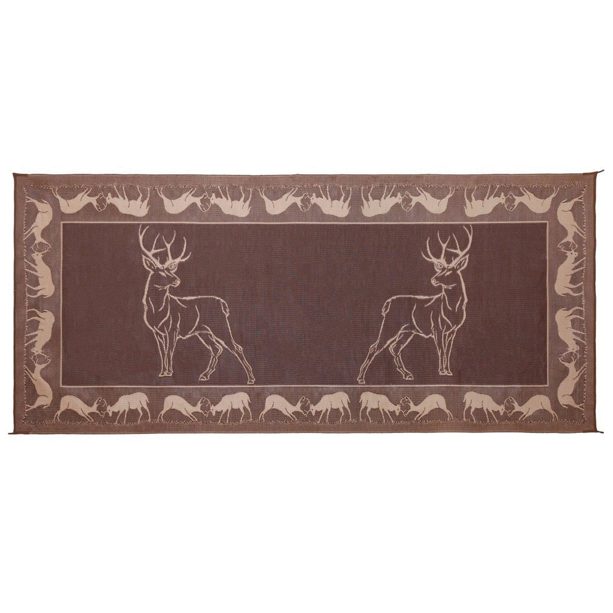 Ming's Mark Qualifies for Free Shipping Ming's Mark Stylish Camping Deer Mat 8' x 18' Brown/Light Brown Reversible #PE1