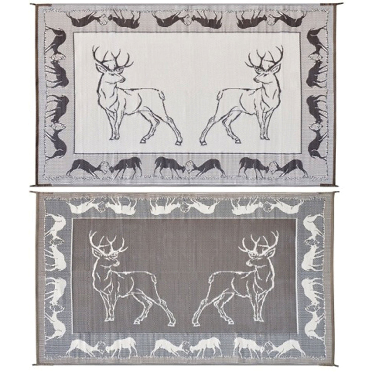 Ming's Mark Qualifies for Free Shipping Ming's Mark Stylish Camping Deer Mat 9' x 12' Black/Beige #PA1