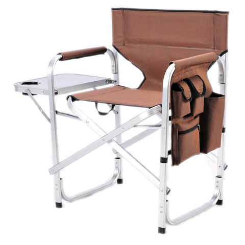 Ming's Mark Qualifies for Free Shipping Ming's Mark Stylish Camping Folding Director Chair Brown #SL1204-BROWN