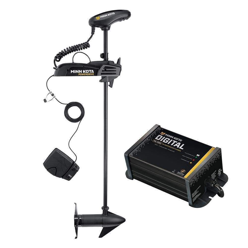 Minn Kota Powerdrive 55-BT 12v 55 lb 54" with MK-106D Charger #1358739