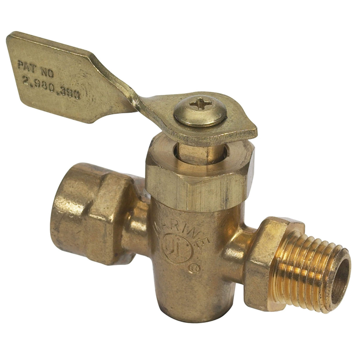 Moeller 1/4" NPT Male/Female Brass Fuel Shut-Off #033300-10