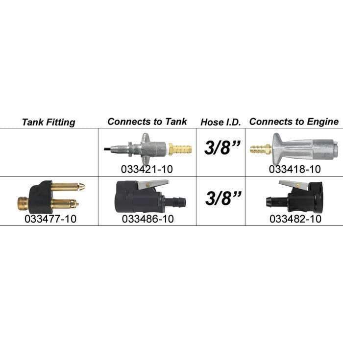 Moeller Qualifies for Free Shipping Moeller 3/8" Barb Mercury Fuel Connector #033418-10