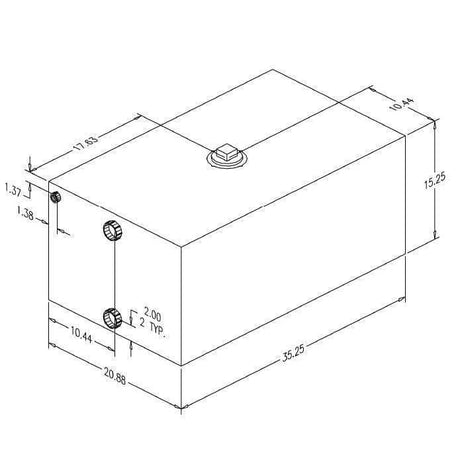 Moeller Oversized - Not Qualified for Free Shipping Moeller 44 Gallon Water/Waste Holding Tank #41245