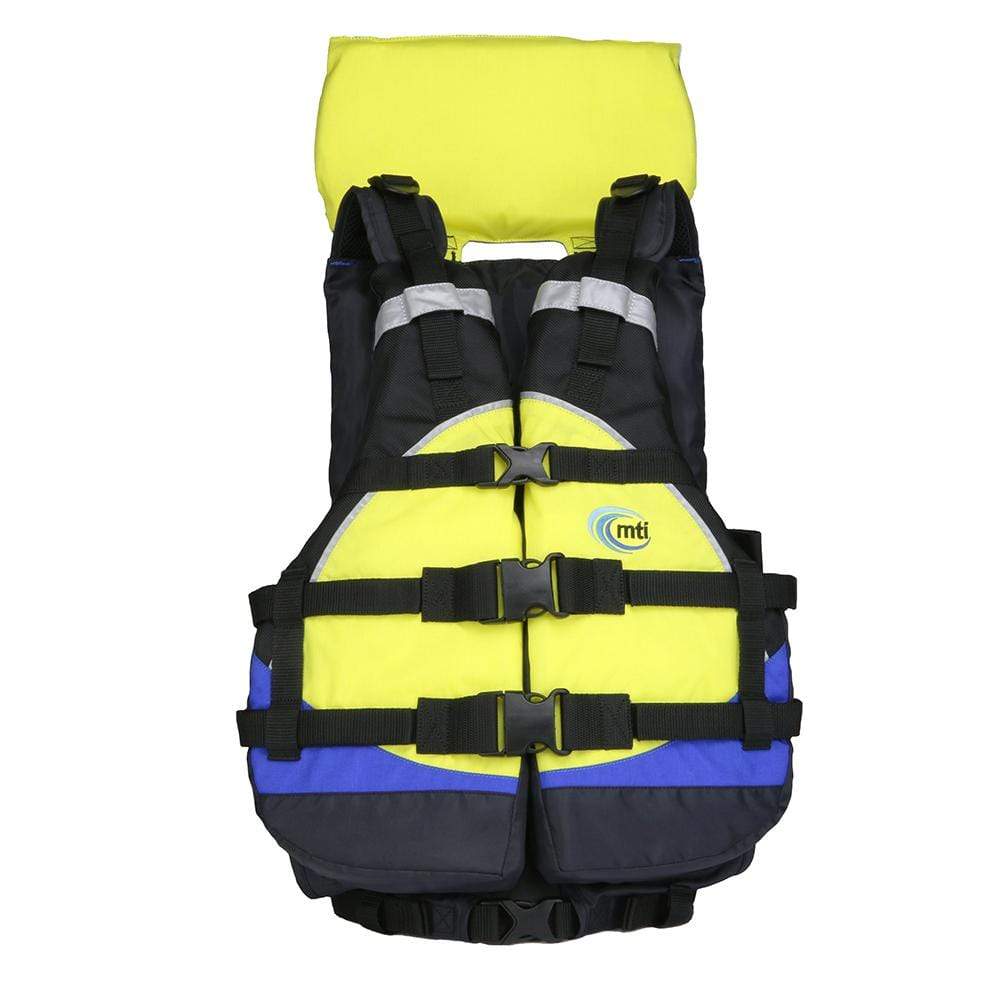 MTI Life Jackets Qualifies for Free Shipping MTI Explorer V Rafting Life Jacket Blue/Yellow #MV908A-810