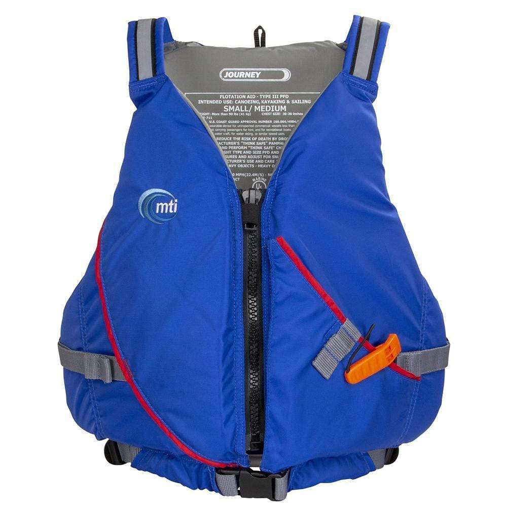 MTI Life Jackets Qualifies for Free Shipping MTI Journey Life Jacket with Pocket XS/S Blue #MV711P-XS/S-131