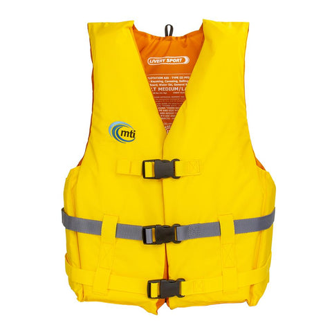 MTI Life Jackets Qualifies for Free Shipping MTI Livery Sport Life Jacket M/L Yellow/Gray #MV701D-M/L-222