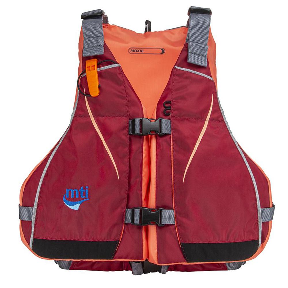 MTI Life Jackets Qualifies for Free Shipping MTI Moxie Womens Life Jacket M/L Merlot/Coral #MV807M-M/L-857