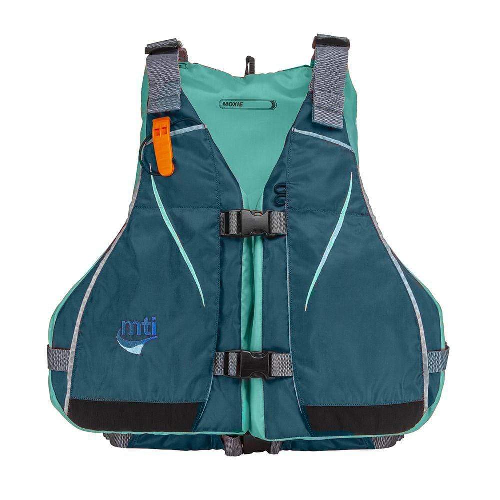 MTI Life Jackets Qualifies for Free Shipping MTI Moxie Womens Life Jacket XL/2XL Slate/Aqua #MV807M-XL/2XL-853