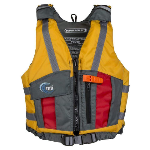 MTI Life Jackets Qualifies for Free Shipping MTI Youth Reflex Life Jacket Mango/Red 50-90lbs #MV703C-208