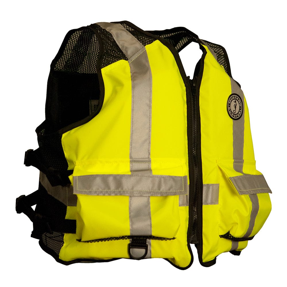 Mustang Survival Qualifies for Free Shipping Mustang High Visibility Industrial Mesh Vest 4XL/5XL #MV1254T3-239-4XL/5XL-216
