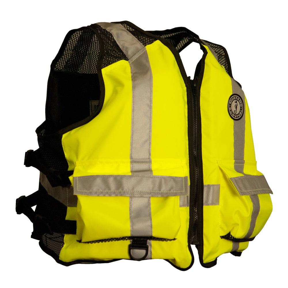 Mustang Survival Qualifies for Free Shipping Mustang High Visibility Industrial Mesh Vest L/XL #MV1254T3-239-L/XL-216