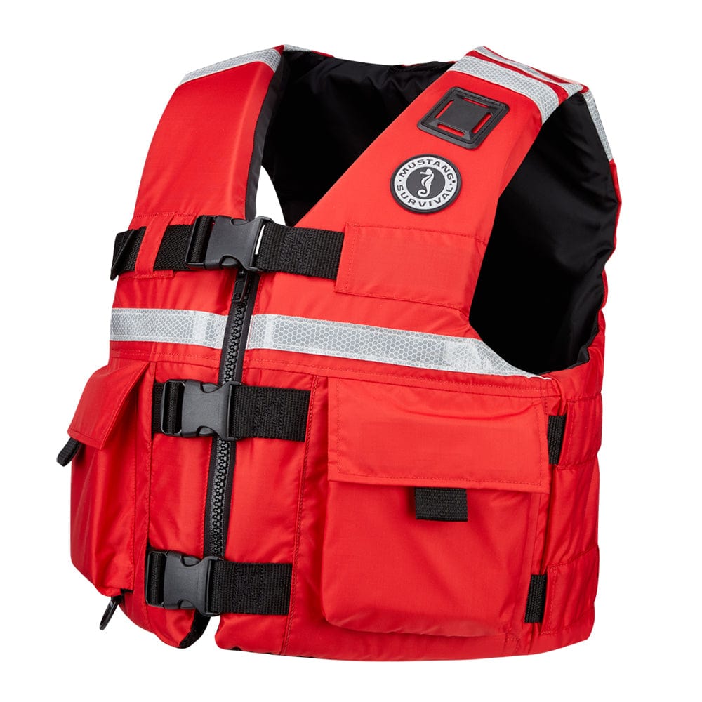 Mustang Survival Qualifies for Free Shipping Mustang Sar Vest with Solas Tape L Red #MV5606-4-L-216