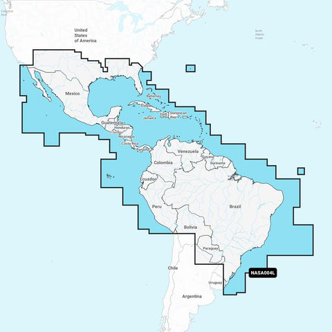 Navionics Qualifies for Free Shipping Navionics NASA004l Mexico Caribbean to Brazil #010-C1364-30