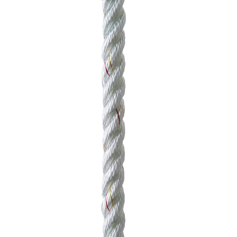 New England Ropes Qualifies for Free Shipping New England Rope 1/2" x 15' Nylon 3-Strand Dock Line White #C6050-16-00015