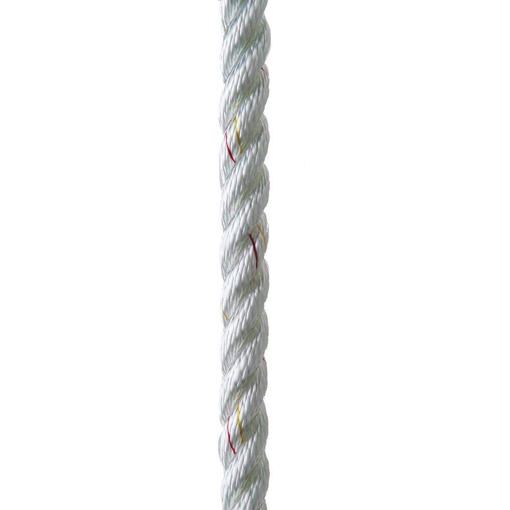 New England Ropes Qualifies for Free Shipping New England Rope 1/2" x 25' Nylon 3-Strand Dock Line White #C6050-16-00025
