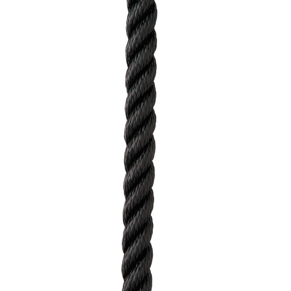 New England Ropes Qualifies for Free Shipping New England Rope 3/8" x 20' Nylon 3-Strand Dock Line Black #C6054-12-00020