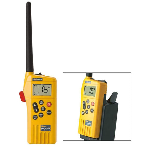 Ocean Signal Safesea V100 GMDSS VHF Radio with Battery Kit #720S-00614