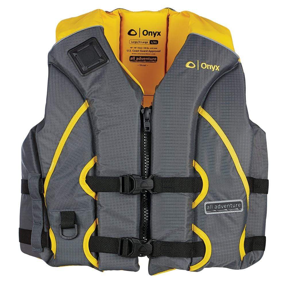 Onyx Outdoor Qualifies for Free Shipping Onyx All Adventure Adult Shoal Life Jacket S/M Yellow #121000-300-030-15