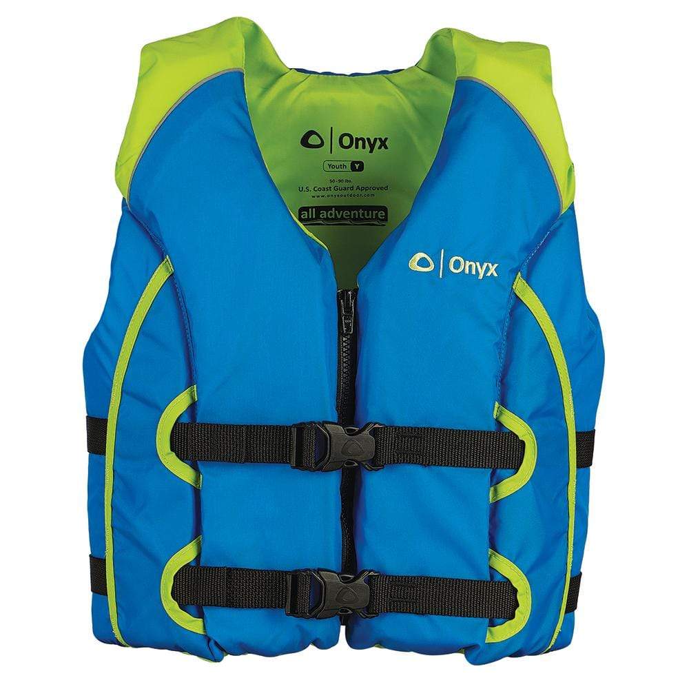 Onyx Outdoor Qualifies for Free Shipping Onyx All Adventure Youth Life Jacket Green #121000-400-002-15
