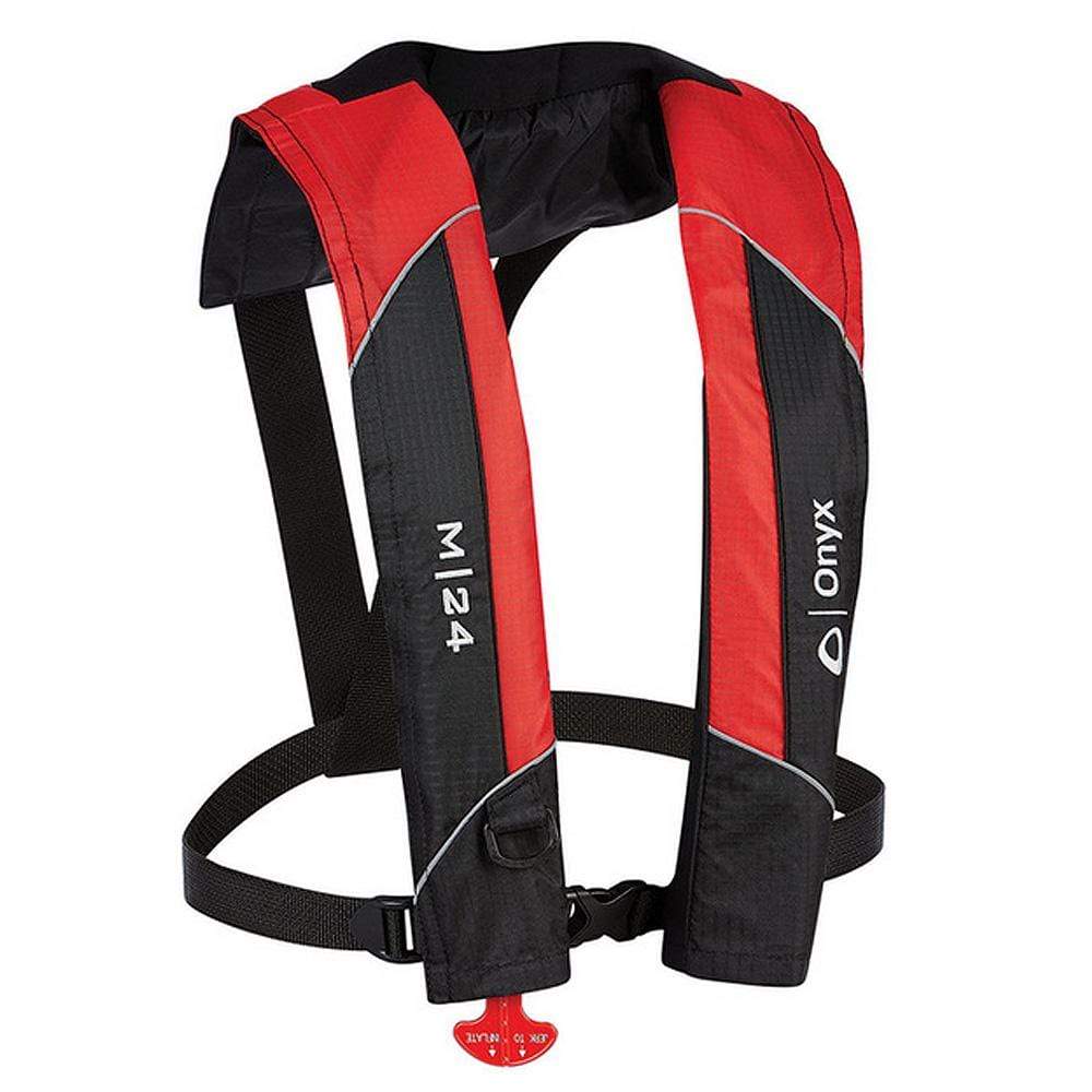 Onyx Outdoor Hazardous Item - Not Qualified for Free Shipping Onyx M-24 Manual Inflatable Life Jacket Red #131000-100-004-15