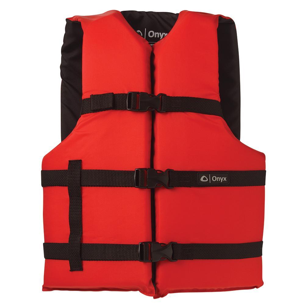 Onyx Outdoor Qualifies for Free Shipping Onyx Nylon Adult Oversize Life Jacket Red #103000-100-005-12
