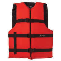 Onyx Outdoor Qualifies for Free Shipping Onyx Nylon Adult Oversize Life Jacket Red #103000-100-005-12