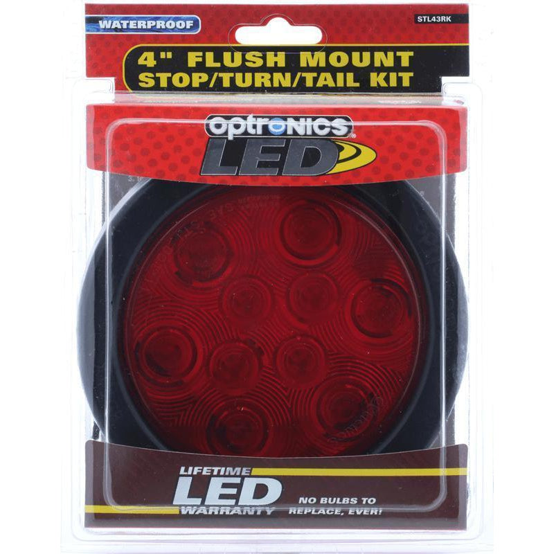 Optronics 4" Round Sealed 3-Function Tail Light #STL43RK