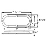 Optronics Qualifies for Free Shipping Optronics 6" Oval Sealed Surface Mount LED Light #STL78RK