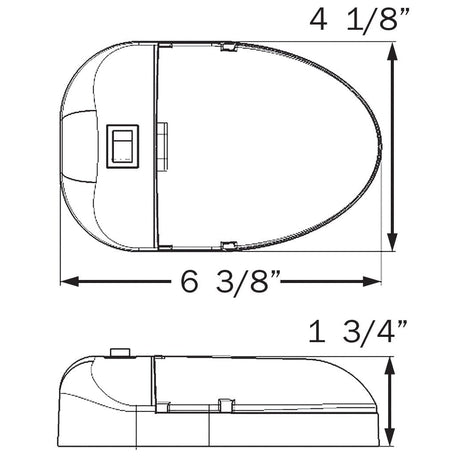 Optronics Qualifies for Free Shipping Optronics Interior RV Series Single Fixture with Switch #RVIL35P