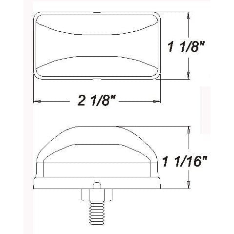 Optronics Qualifies for Free Shipping Optronics LED Amber Sealed Stud Mount Side Marker #MCL95AS