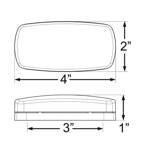 Optronics Qualifies for Free Shipping Optronics LED Marker Light Oval Black Base Red #MCL32RBBP