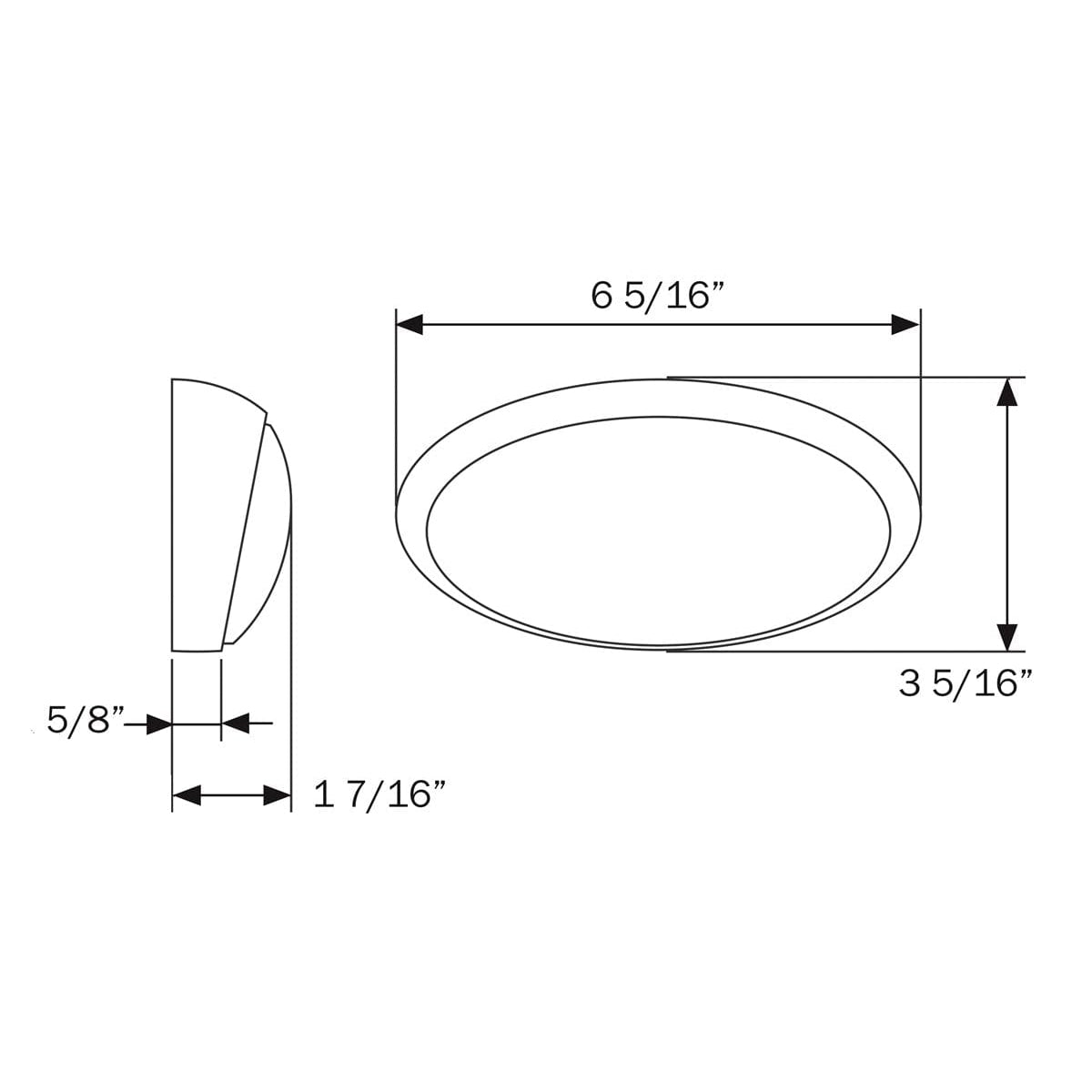 Optronics Qualifies for Free Shipping Optronics LED Oval Porch Light Black Housing #RVPLL11CFS
