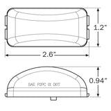 Optronics Qualifies for Free Shipping Optronics LED Sealed Amber Marker-Clearance Light #MCL90AS