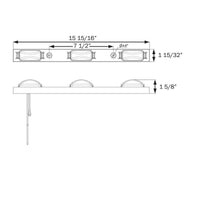Optronics LED Sealed Identification Light Bar 3-pc #MCL93RK