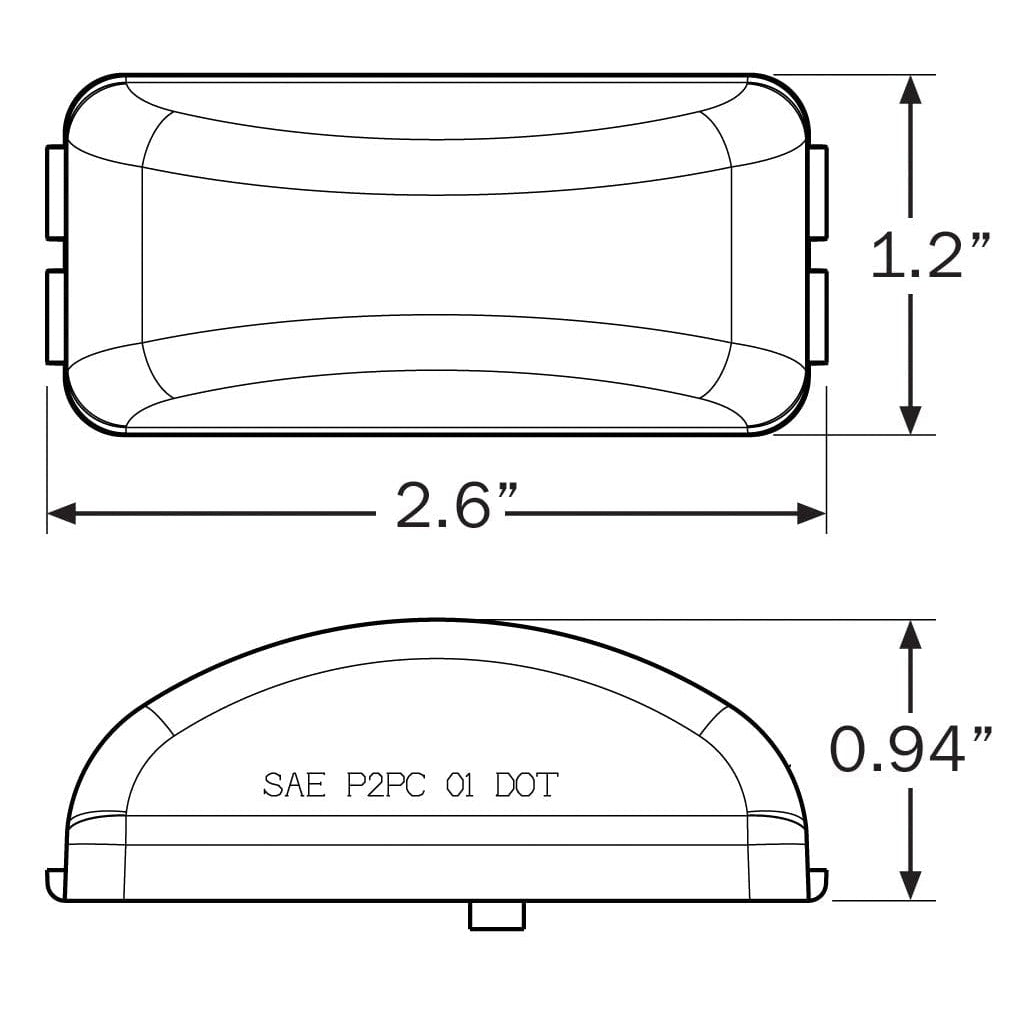 Optronics Qualifies for Free Shipping Optronics LED Sealed Red Marker-Clearance Light #MCL90RS