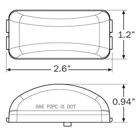 Optronics Qualifies for Free Shipping Optronics LED Sealed Red Marker-Clearance Light #MCL90RS