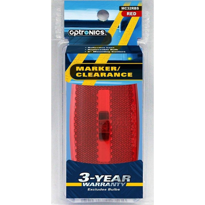Optronics Qualifies for Free Shipping Optronics Marker Light Oval Black Base Red #MC32RBS