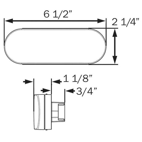Optronics Qualifies for Free Shipping Optronics One Series LED Tail Light Kit 6" Oval #TLL002RK