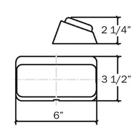 Optronics Qualifies for Free Shipping Optronics Rectangular Porchlight Clear White Housing #RVPL3CFS