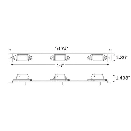Optronics Qualifies for Free Shipping Optronics Red Identification Light Bar #MC99RK