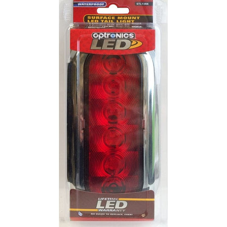 Optronics Qualifies for Free Shipping Optronics Red Stop/Turn/Tail Light with Chrome Flange Cover #STL73RK