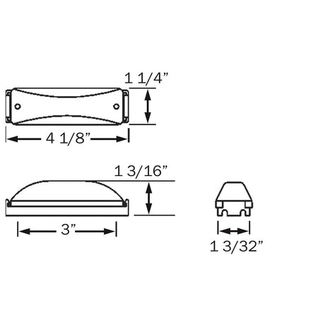 Optronics Qualifies for Free Shipping Optronics Red Thinline LED Marker-Clearance Light #MC67RK
