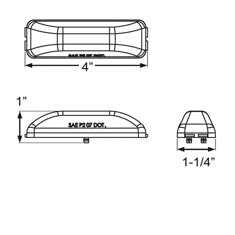 Optronics Qualifies for Free Shipping Optronics Thinline Red Marker/Clearance Light #MCL61RBP