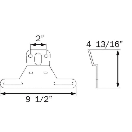 Optronics Trailer License Plate Bracket #LP10S
