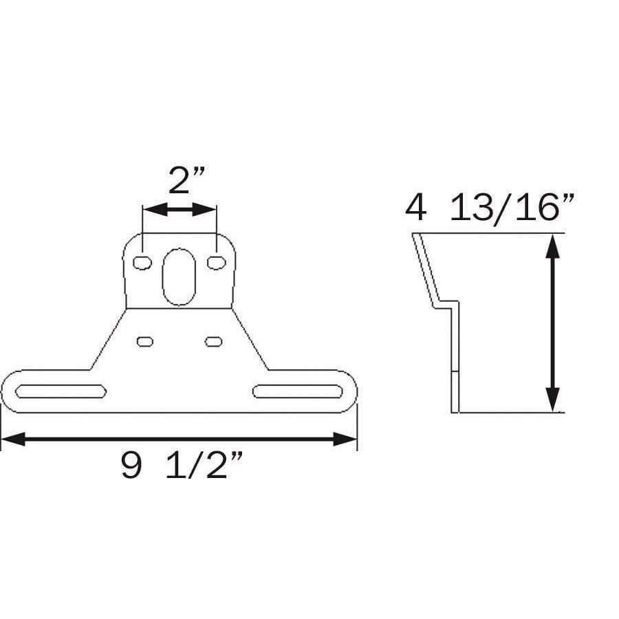 Optronics Trailer License Plate Bracket #LP10S